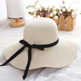 summer straw hat women big wide brim beach hat sun hat foldable sun block UV protection panama hat