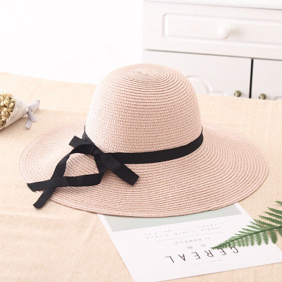 summer straw hat women big wide brim beach hat sun hat foldable sun block UV protection panama hat