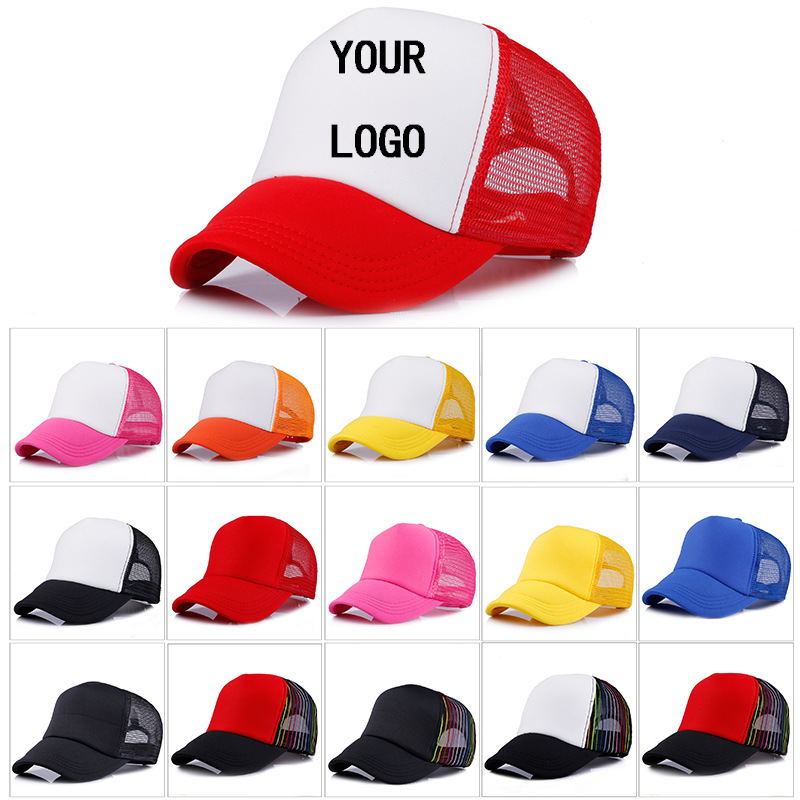 Free Custom LOGO Design Cheap 100% Polyester Men Women Baseball Cap Blank Mesh Adjustable Hat